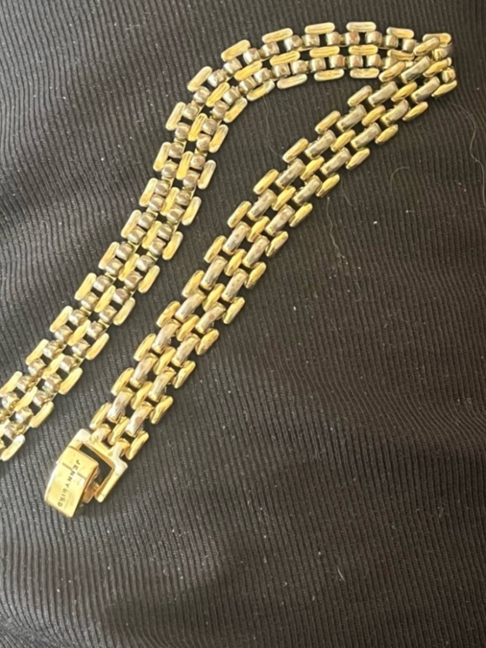 Jenny Bird Gold Dipped Brass Link Anklet 9" with a 1.5" Removable Extender - Picture 2 of 5